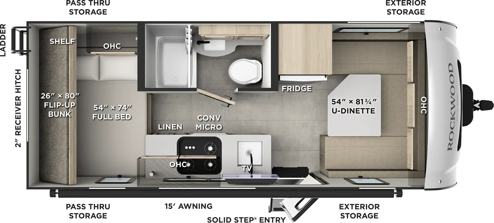Rockwood Geo Pro G19DBH Floorplan